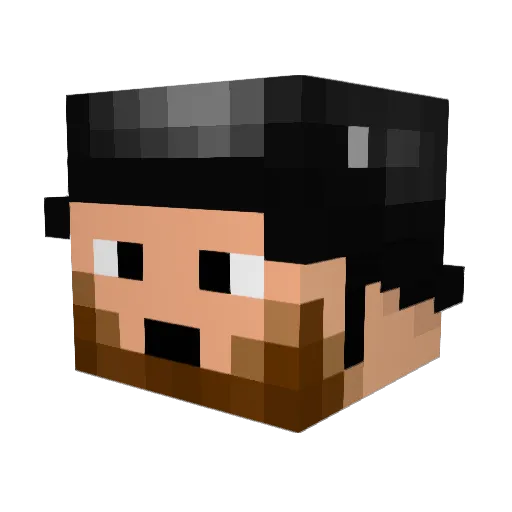 HammerDax Minecraft avatar head, 3D render
