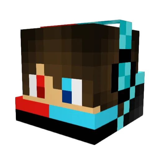 HammerDrengene Minecraft avatar head, 3D render