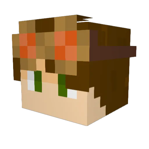 HammerFET Minecraft avatar head, 3D render