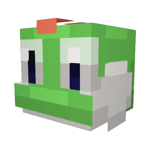 HammerPower Minecraft avatar head, 3D render
