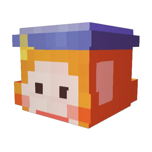 Hammer_04 Minecraft avatar head, 3D render