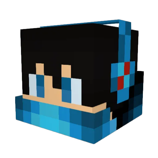 Hammmy3 Minecraft avatar head, 3D render