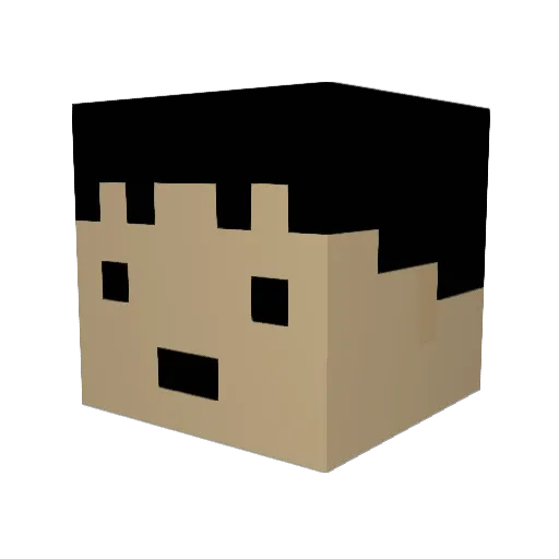 HamnavoePer Minecraft avatar head, 3D render