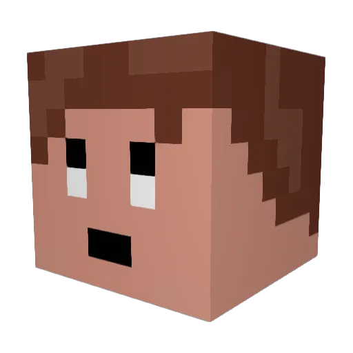 Hamo69 Minecraft avatar head, 3D render
