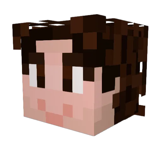 HamonClackers Minecraft avatar head, 3D render