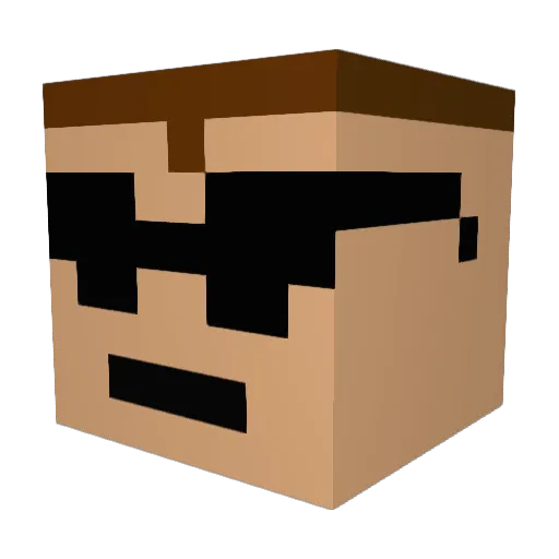 Hamouze Minecraft avatar head, 3D render