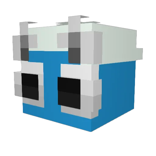 Hampelmann Minecraft avatar head, 3D render