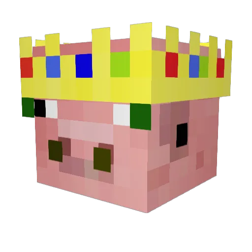Hampetheking1 Minecraft avatar head, 3D render
