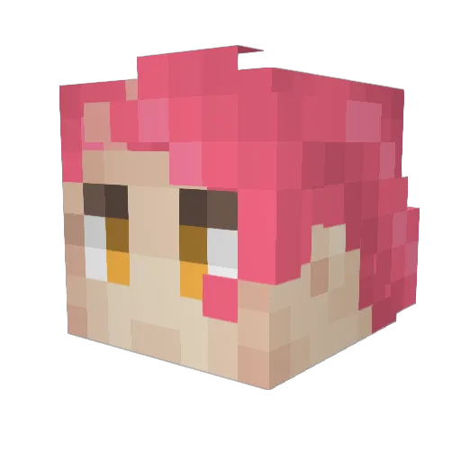Hample Minecraft avatar head, 3D render