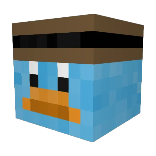 HamptonWay Minecraft avatar head, 3D render