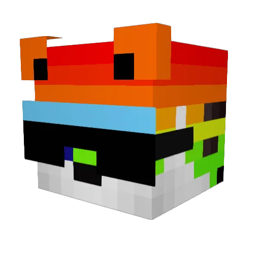 HampusFD Minecraft avatar head, 3D render