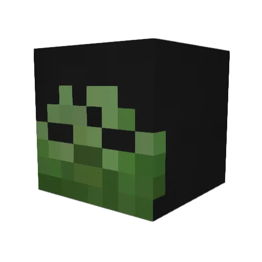 Hampusaurus Minecraft avatar head, 3D render