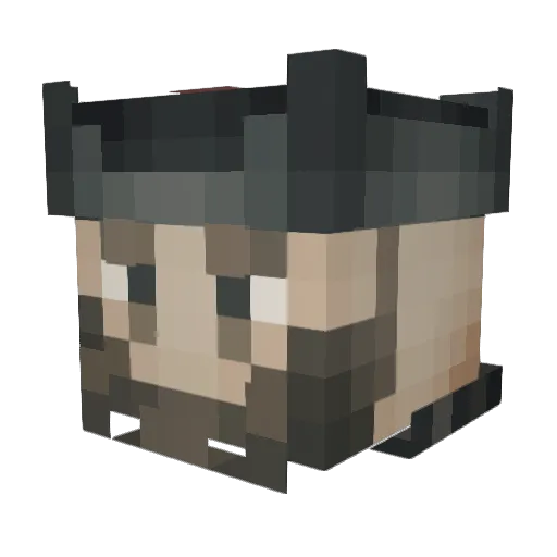 Hamruk Minecraft avatar head, 3D render
