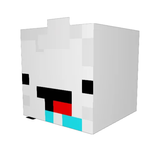 Hamsanders Minecraft avatar head, 3D render