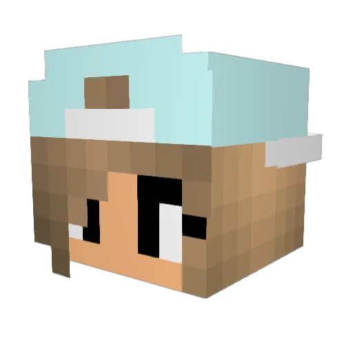Hamstaa Minecraft avatar head, 3D render