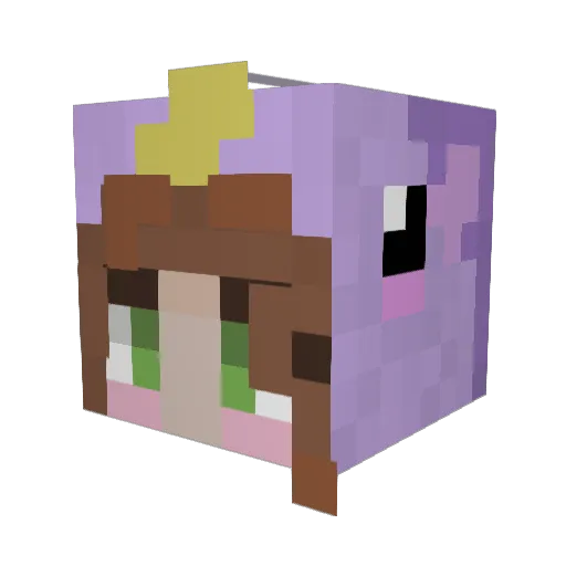 HamsterDaisy Minecraft avatar head, 3D render