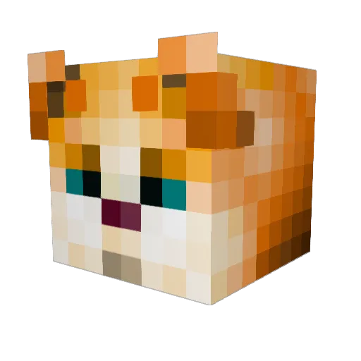 HamsterKazam Minecraft avatar head, 3D render