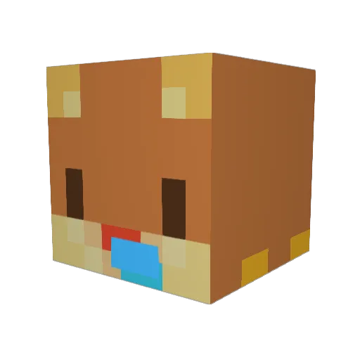HamsterKing9487 Minecraft avatar head, 3D render