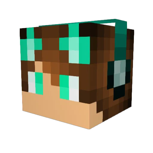 HamsterLP Minecraft avatar head, 3D render