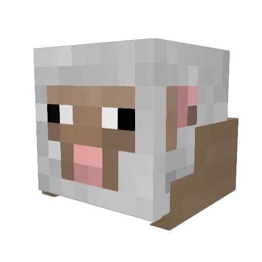 HamsterRoo Minecraft avatar head, 3D render