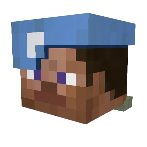 Hamsters10132 Minecraft avatar head, 3D render