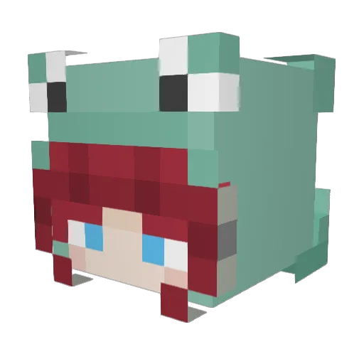 Hamstringg Minecraft avatar head, 3D render