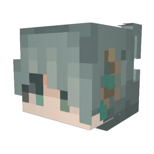 Hamtaro01 Minecraft avatar head, 3D render