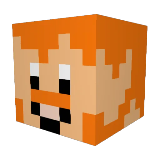 Hamtaro35 Minecraft avatar head, 3D render