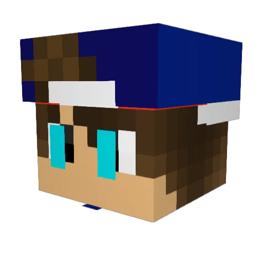 Hamtown77 Minecraft avatar head, 3D render
