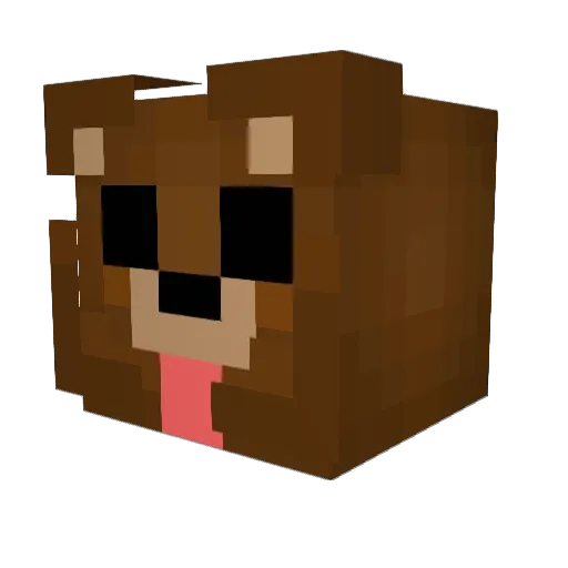 Hamtur Minecraft avatar head, 3D render