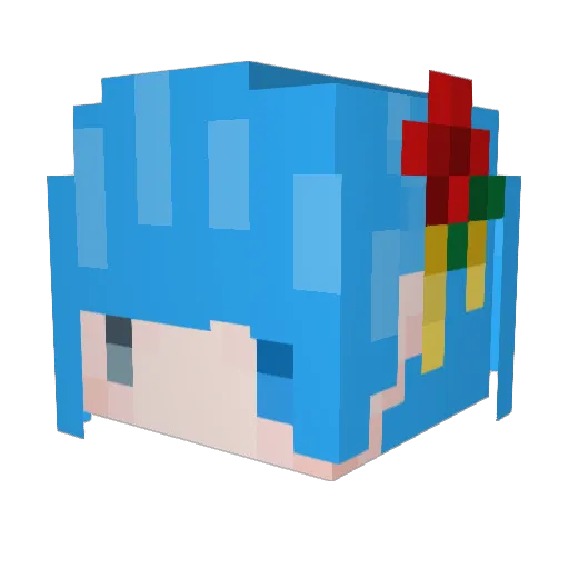 Hamu_owo Minecraft avatar head, 3D render