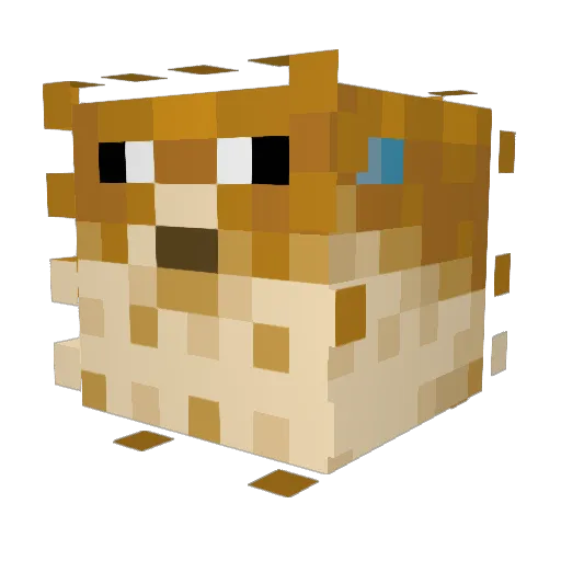HamuchanX Minecraft avatar head, 3D render