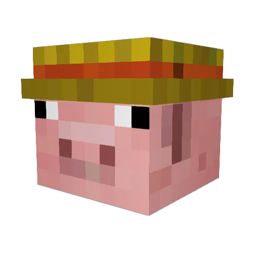 Hamve Minecraft avatar head, 3D render