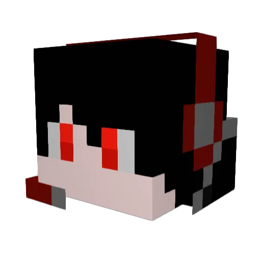 Hamz12 Minecraft avatar head, 3D render