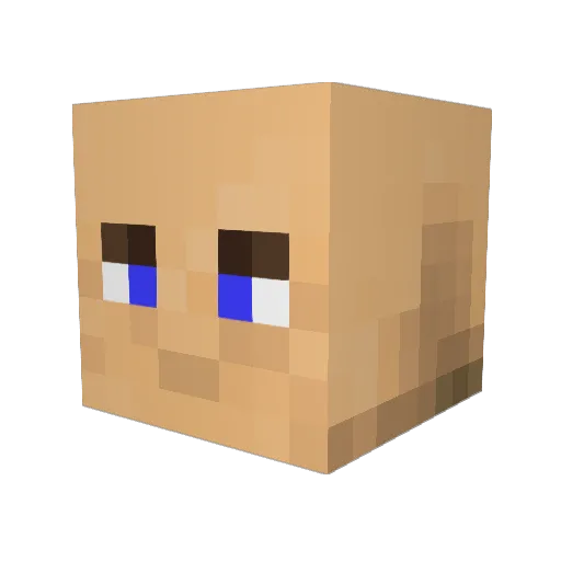 HamzaAgent Minecraft avatar head, 3D render