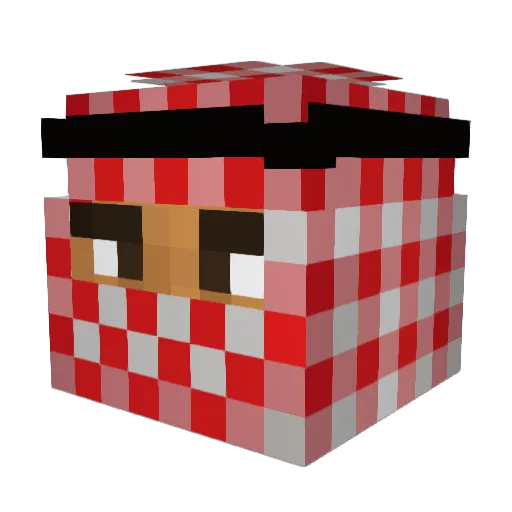 HamzaSaadi Minecraft avatar head, 3D render
