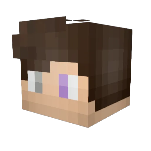 Hamzas Minecraft avatar head, 3D render