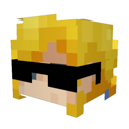 Han2025 Minecraft avatar head, 3D render