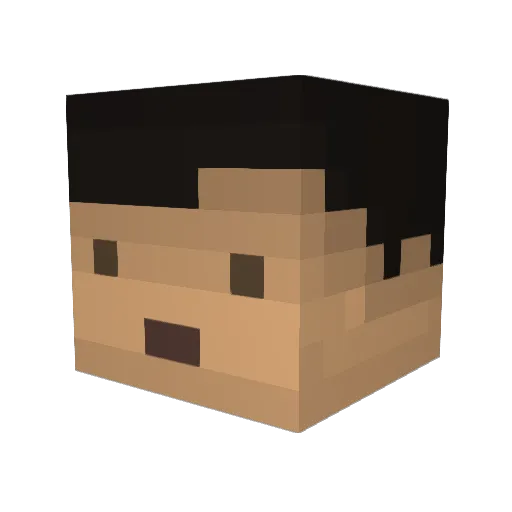 HanCactus Minecraft avatar head, 3D render