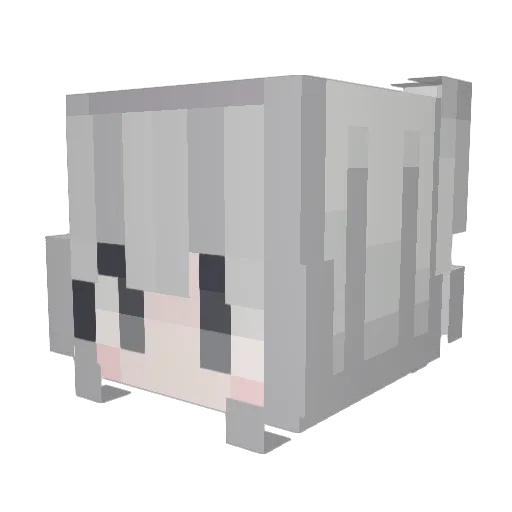 HanHanCi Minecraft avatar head, 3D render