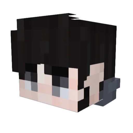HanHanZi Minecraft avatar head, 3D render