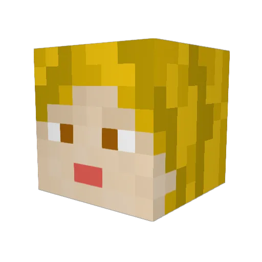 HanHana20 Minecraft avatar head, 3D render