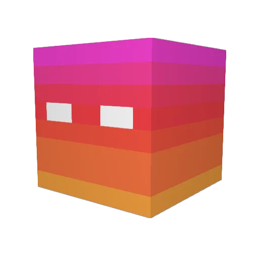 HanJop Minecraft avatar head, 3D render