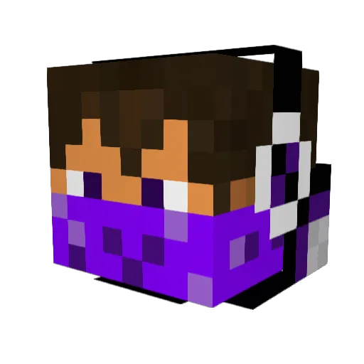 HanKami_ Minecraft avatar head, 3D render