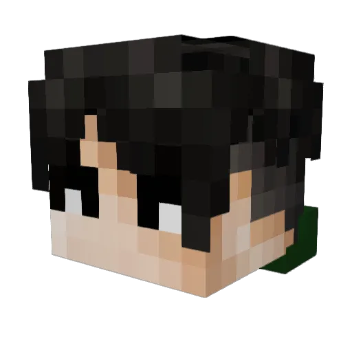 HanSolomillo Minecraft avatar head, 3D render