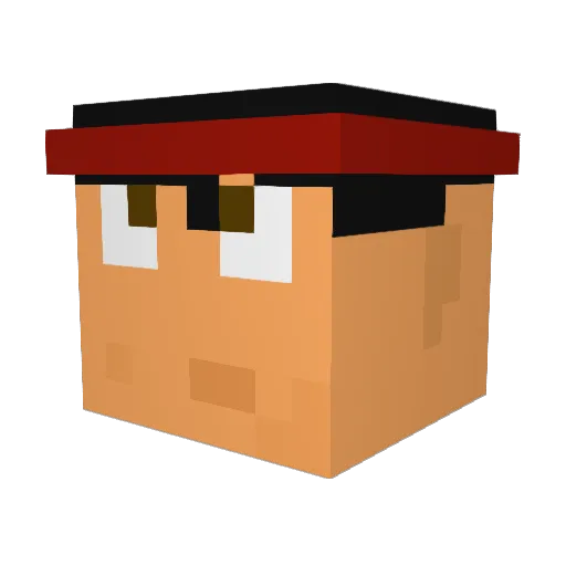 HanTheNah Minecraft avatar head, 3D render