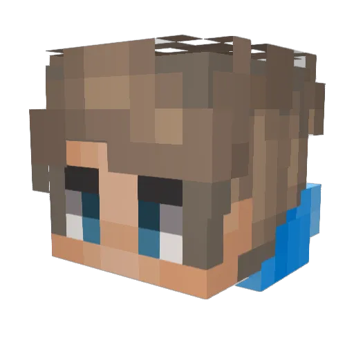 HanVin Minecraft avatar head, 3D render