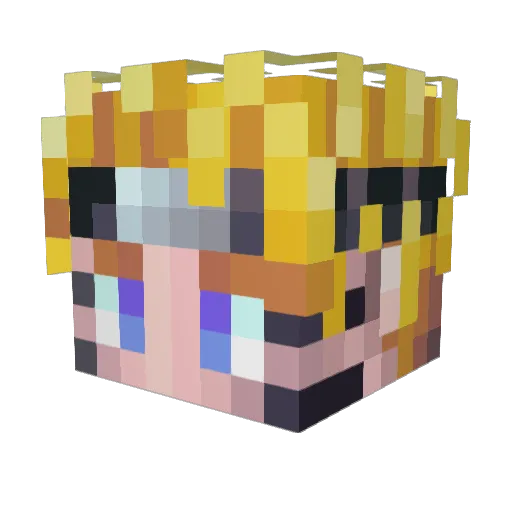 HanZhhhh Minecraft avatar head, 3D render