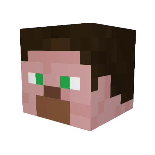 HanZioo Minecraft avatar head, 3D render