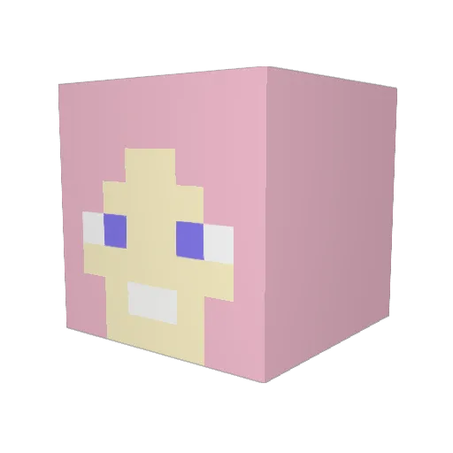 Han_XD Minecraft avatar head, 3D render
